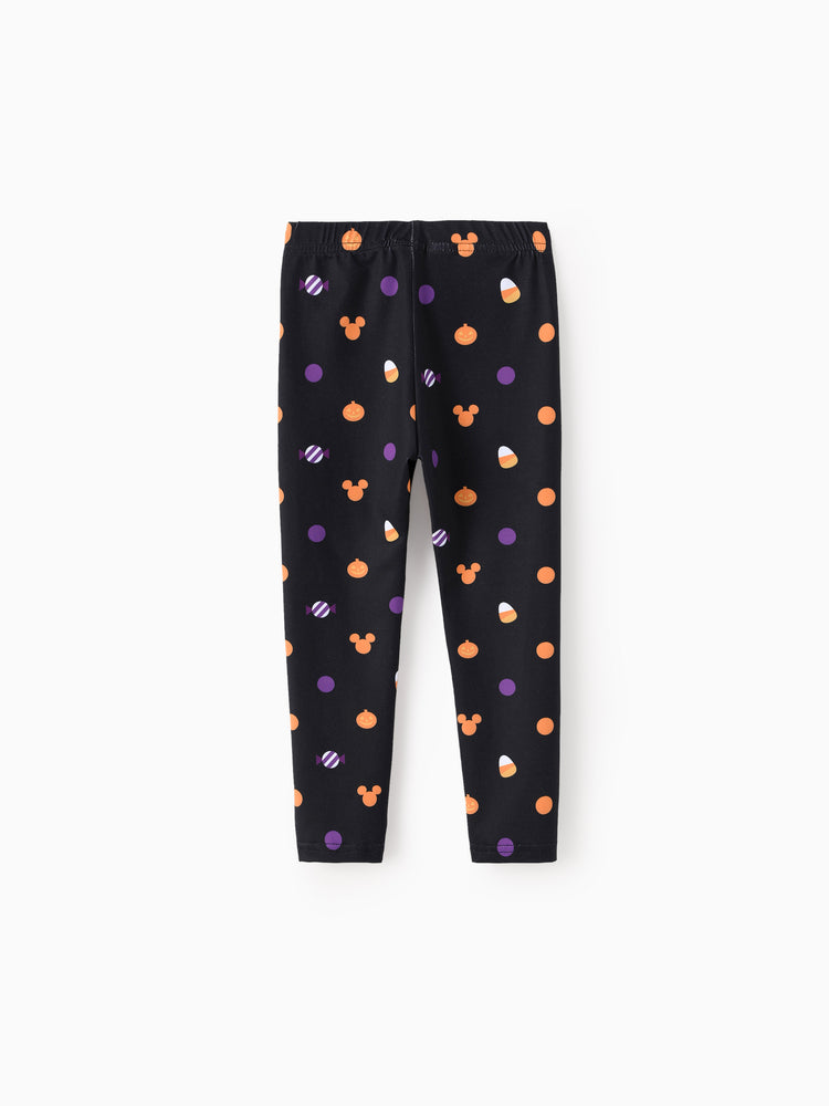 Ensemble 2 pièces sweat-shirt à volants et leggings Minnie pour petite fille Disney Mickey et ses amis, orange