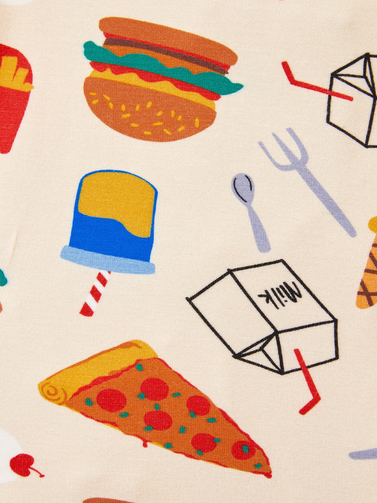 Bamboo Baby Boy / Girl 2-Way Zip Onesies Anti Slip Childlike Food Pattern Bamboo Sleepwear (Snug-Fitting)
 Brown