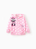 Disney Mickey and Friends Toddler/Kids Girl Minnie Mouse Argyle Pattern Hooded Jacket Pink