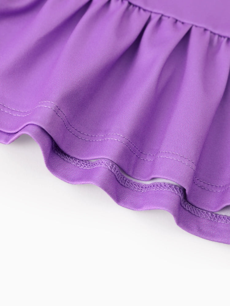 Ensemble 2 pièces haut à volants et leggings violet pour petite fille Disney Mickey et ses amis Halloween