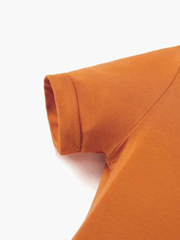 Bamboo Baby Boy / Girl 2-Way Zip Onesies Anti Slip Childlike Food Pattern Bamboo Sleepwear (Snug-Fitting)
 Orange