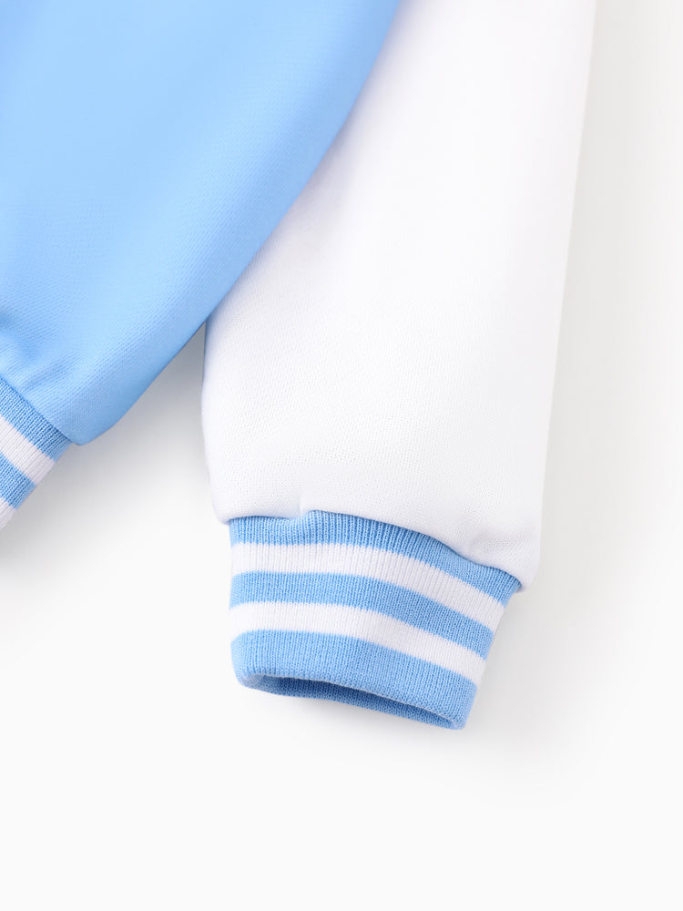 Disney Frozen Toddler Girl Elsa Snap Button Closure Colorblock Jacket Blue