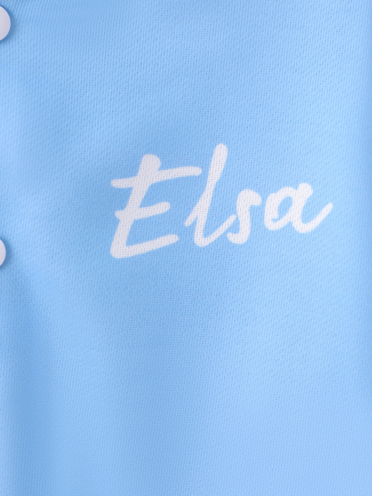 Disney Frozen Toddler Girl Elsa Snap Button Closure Colorblock Jacket Blue