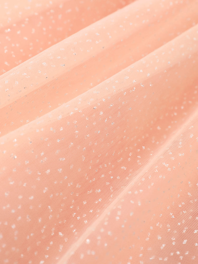 Disney Frozen Toddler Girl Elsa & Anna Mesh Spliced Tulle Dress Orange