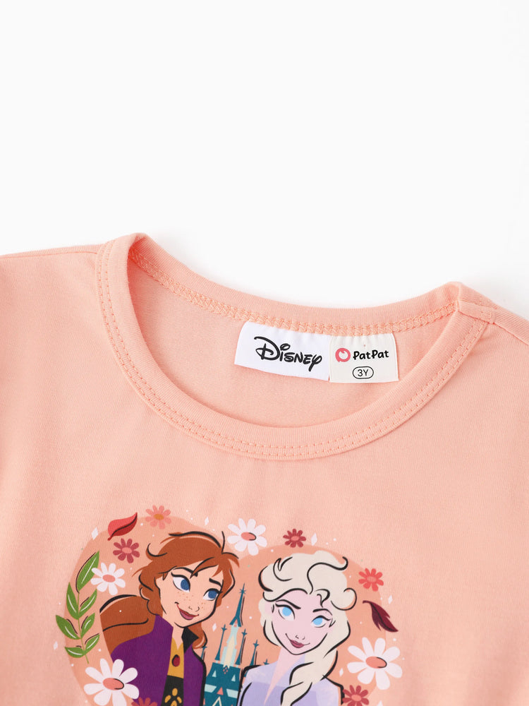 Disney Frozen Toddler Girl Elsa & Anna Mesh Spliced Tulle Dress Orange