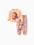 Disney Princess Toddler Girl 2pcs Moana Pattern Ruffled Sweatshirt And Pants Set Coral