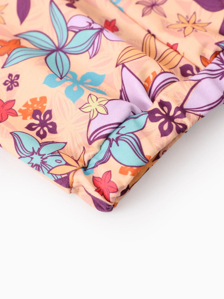 Disney Princess Toddler Girl 2pcs Moana Pattern Ruffled Sweatshirt And Pants Set Coral