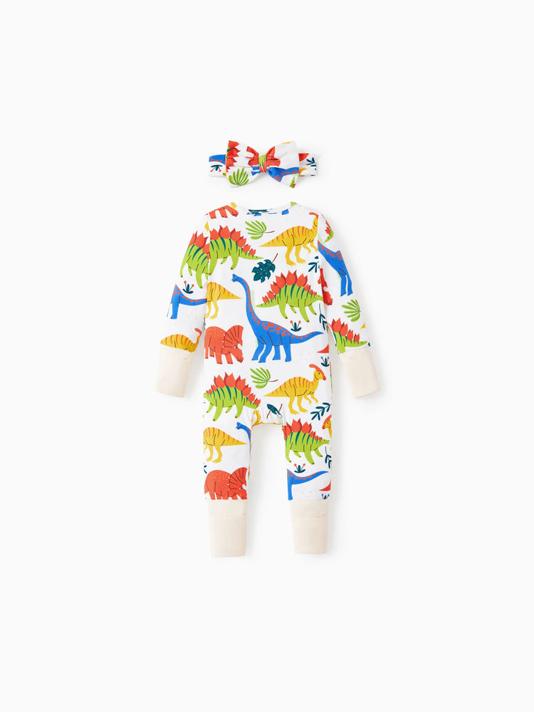 Grenouillère en bambou pour bébé garçon/fille, imprimé animal, fermeture éclair à double sens, antidérapante, manches longues, avec bandeau, jaune abricot