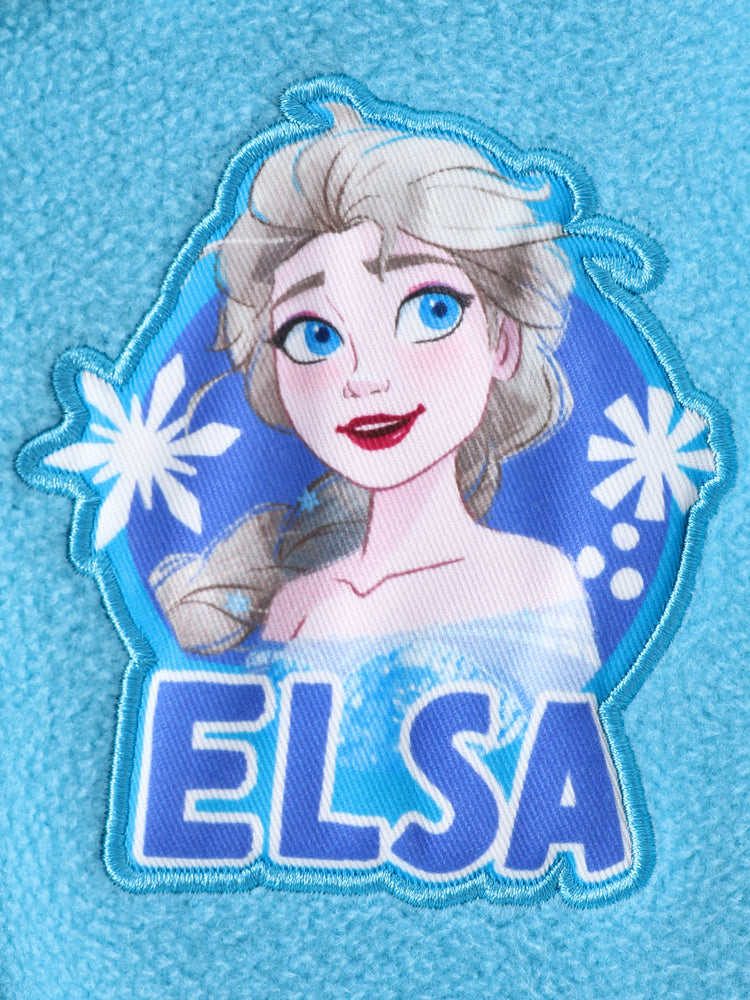 Disney Frozen Toddler Girl Elsa Character Print Colorblock Bomber Jacket Light Blue