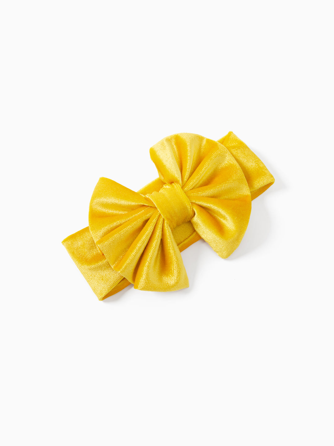 Solid Color Bowknot Headbands for Girls Yellow