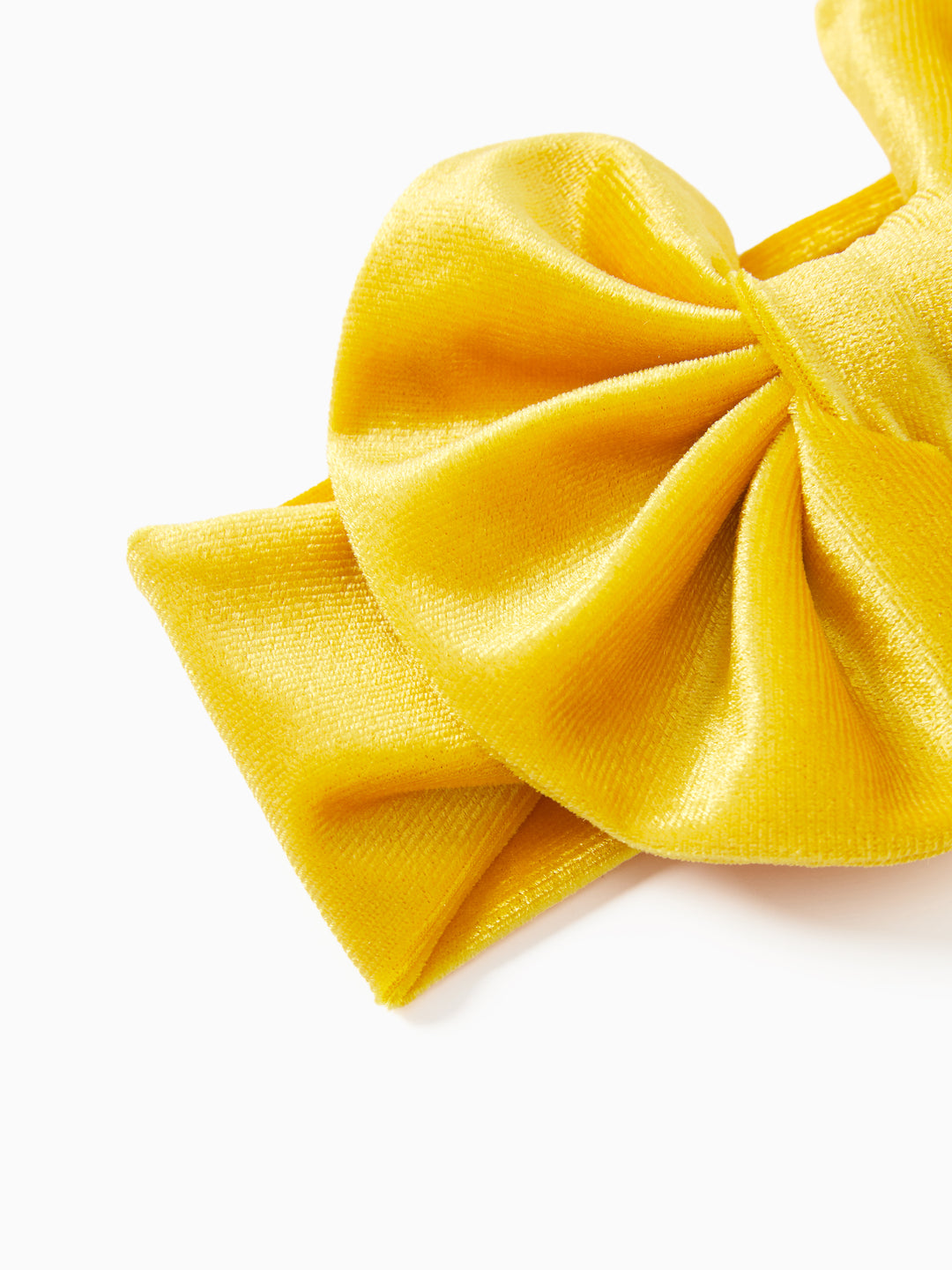 Solid Color Bowknot Headbands for Girls Yellow