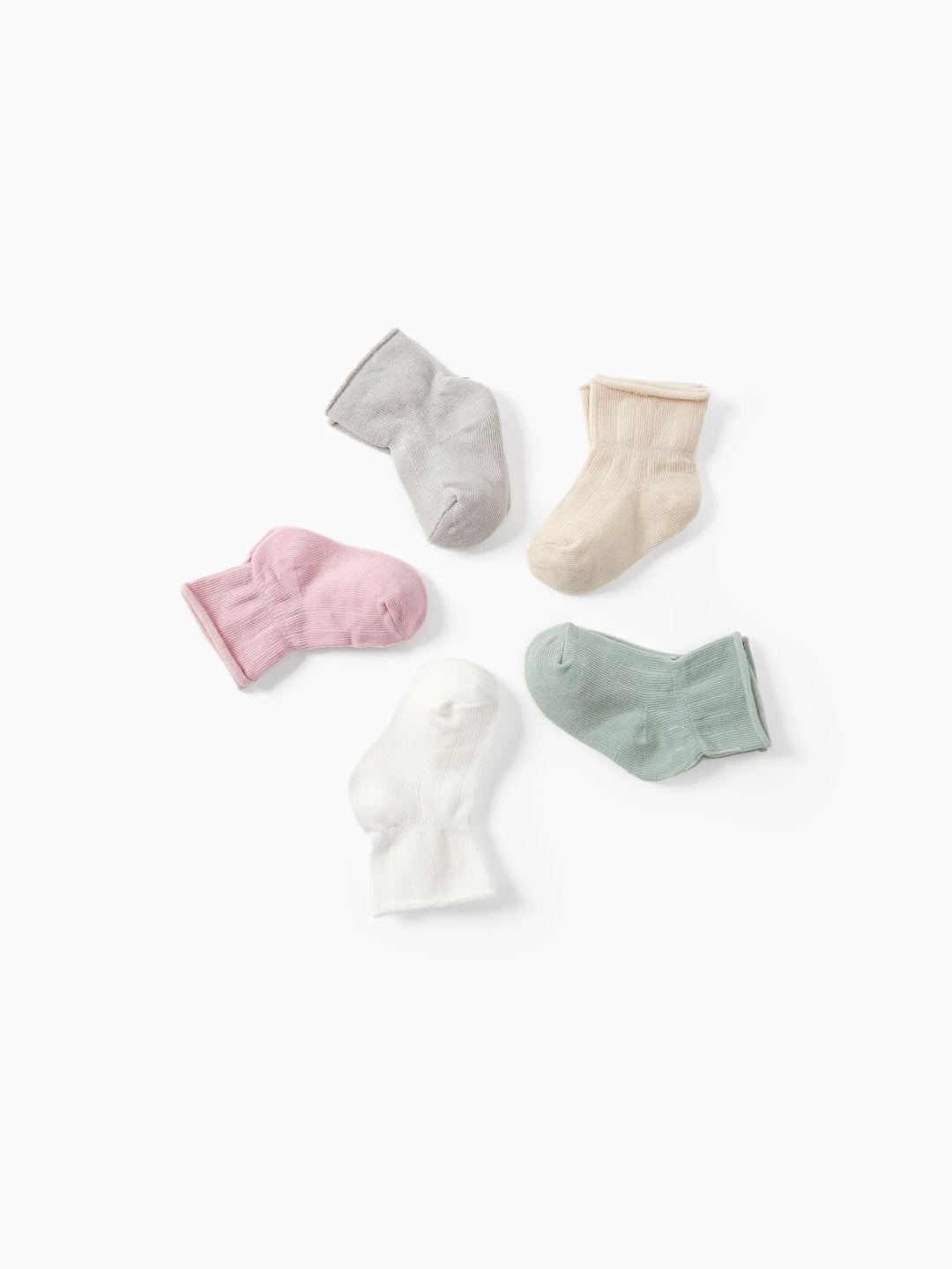 5er-Pack Baby/Kleinkind Casual Solid Socken Mehrfarbig