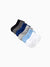 Lot de 6 paires de chaussettes antidérapantes adhésives pour bébé/enfant en bas âge, couleur pure, bleu