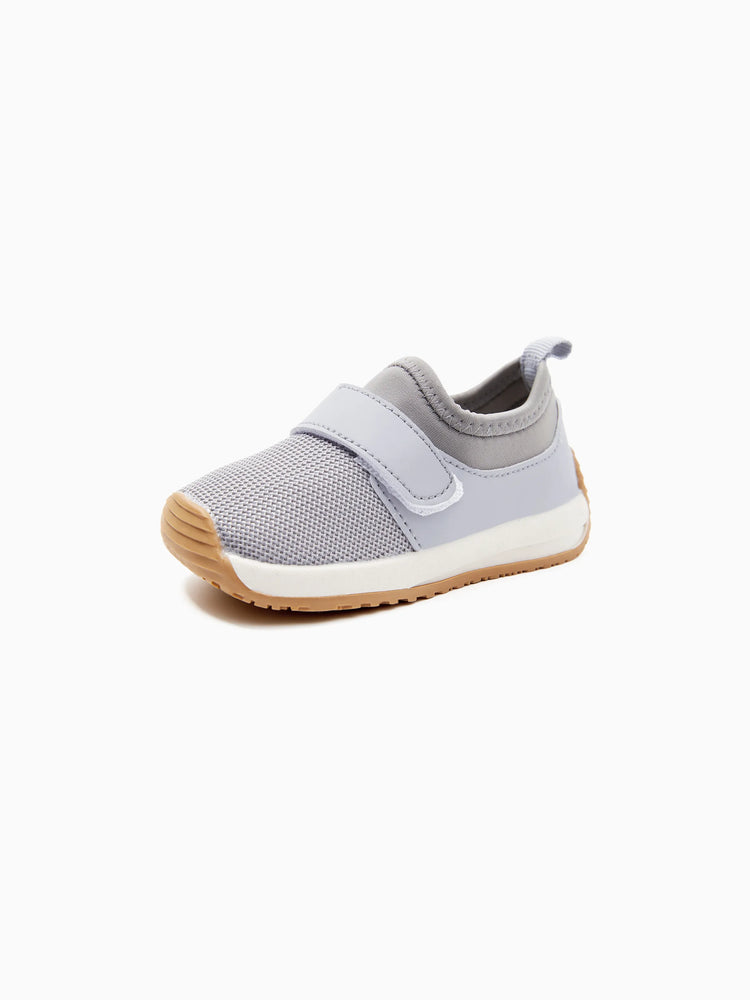 Chaussures décontractées à fermeture velcro pour petite fille, grises