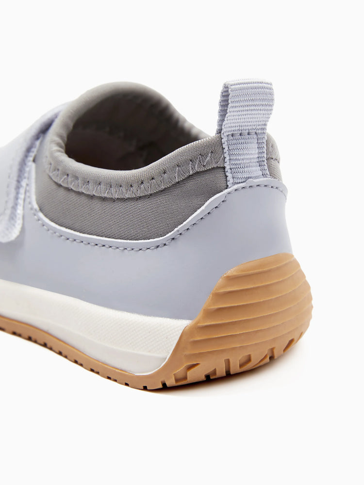 Chaussures décontractées à fermeture velcro pour petite fille, grises