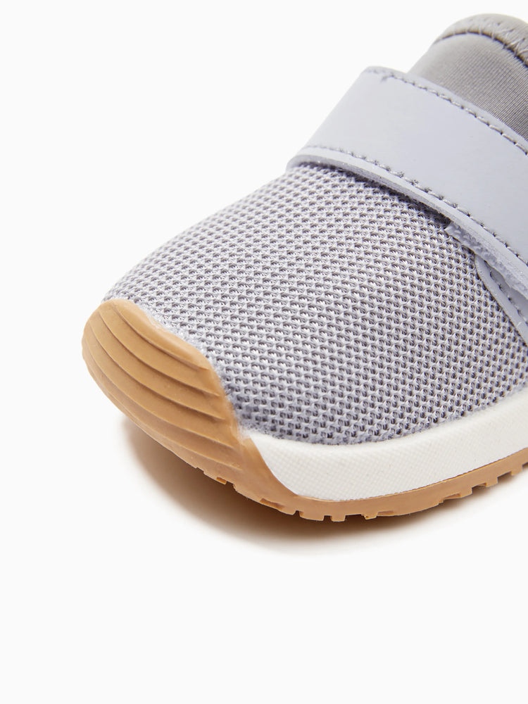Chaussures décontractées à fermeture velcro pour petite fille, grises