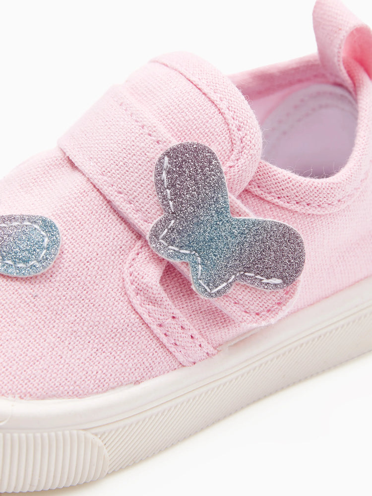 Kleinkind/Kind Mädchen Kindliche Schmetterling Print Velcro Schuhe rosa