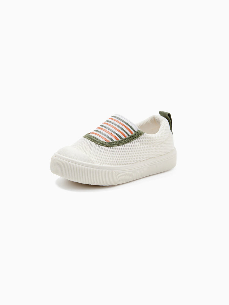 Chaussures décontractées à rayures vertes pour tout-petits/enfants