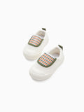 Chaussures décontractées à rayures vertes pour tout-petits/enfants