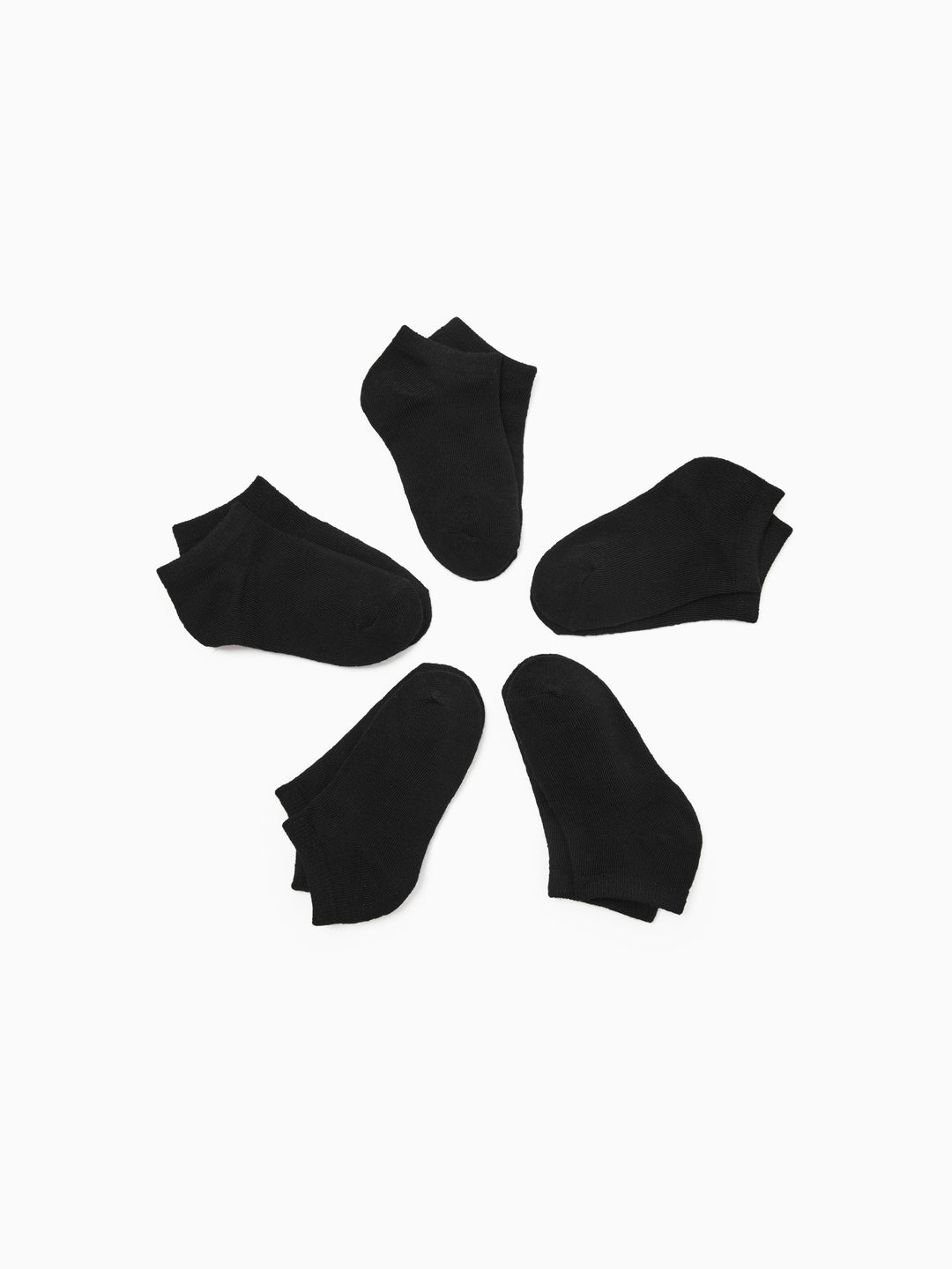 5 pares de calcetines negros lisos para bebé/niño/niña