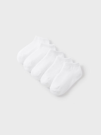 5 paires de chaussettes unies blanches pour bébé/enfant