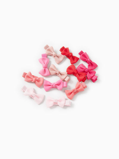 Lot de 12 pinces à cheveux décoratives en forme de nœud pour filles (multicolores disponibles) Couleur B
