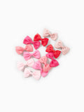 12-pack Bow Knot Decor Hair Clip for Girls (Multi Color Available) Light Pink