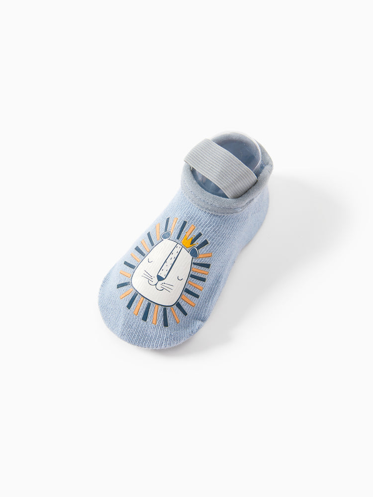 Baby / Toddler Fashionable Cartoon Animal Print Floor Socks Light Blue