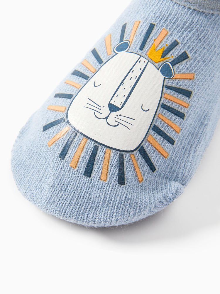 Baby / Toddler Fashionable Cartoon Animal Print Floor Socks Light Blue