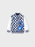 Disney Stitch Kleinkind / Kind Junge Schachbrettmuster Bomberjacke tiefblau