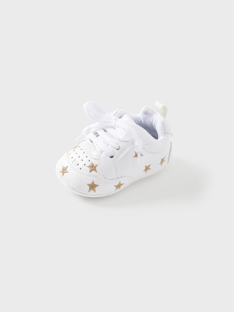 Zapatos para bebé/niño pequeño con bordado de estrellas bonitas de San Valentín (varios colores) dorados