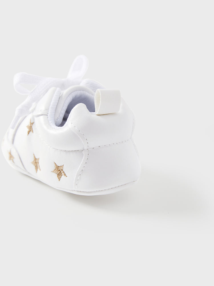 Zapatos para bebé/niño pequeño con bordado de estrellas bonitas de San Valentín (varios colores) dorados