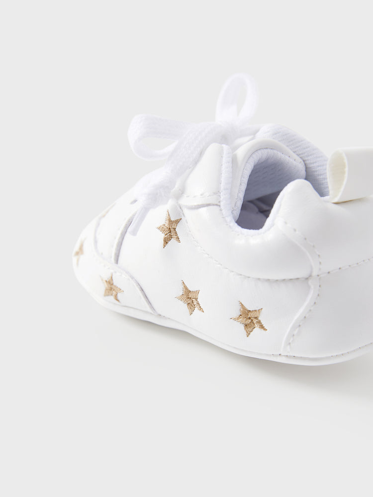 Zapatos para bebé/niño pequeño con bordado de estrellas bonitas de San Valentín (varios colores) dorados