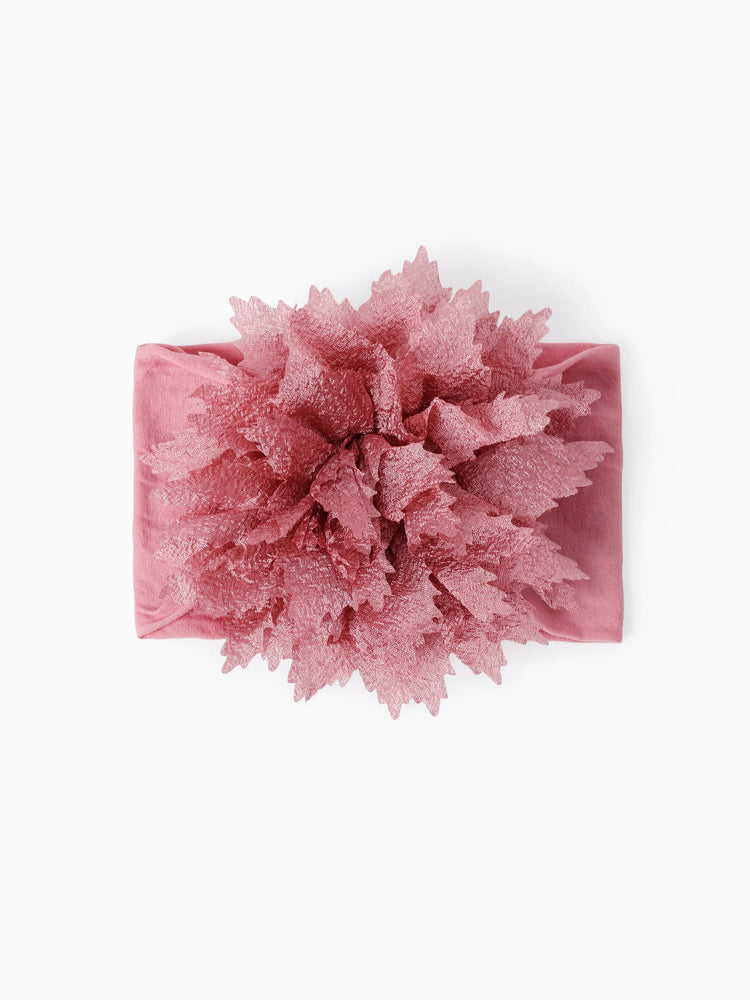 Bandeau à fleurs rose foncé pour bébé/petite fille