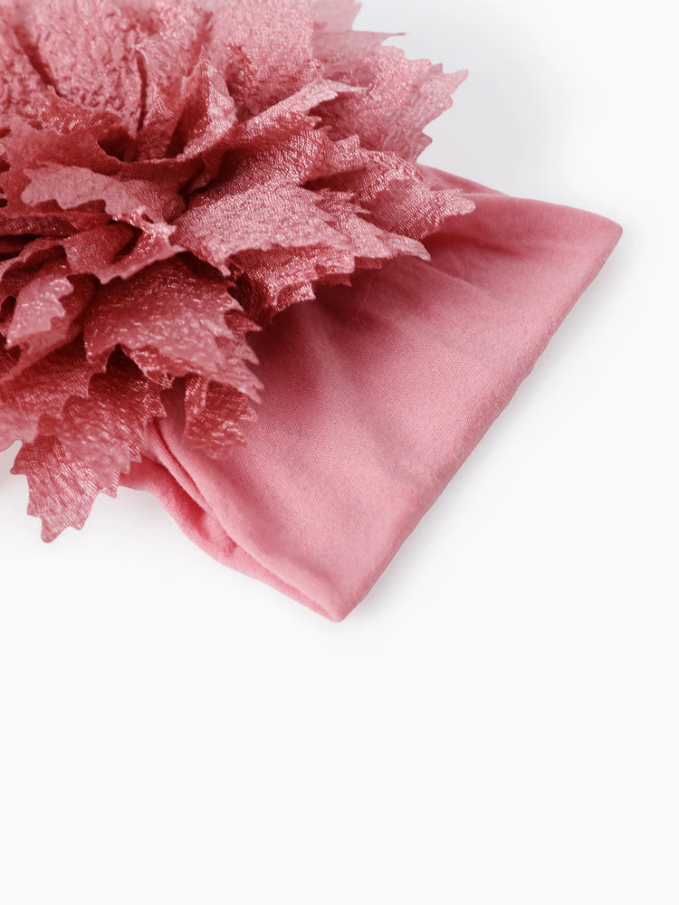 Bandeau à fleurs rose foncé pour bébé/petite fille