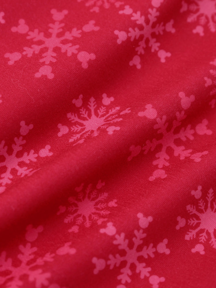 Conjunto de sudadera y leggings con volantes de Mickey y sus amigos de Disney para niñas pequeñas/niñas, color rojo claro, 2 piezas