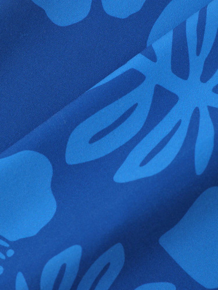 Disney Stitch Toddler/Kids Girl Stitch Ruffled Floral Print Top and Pants Set Blue