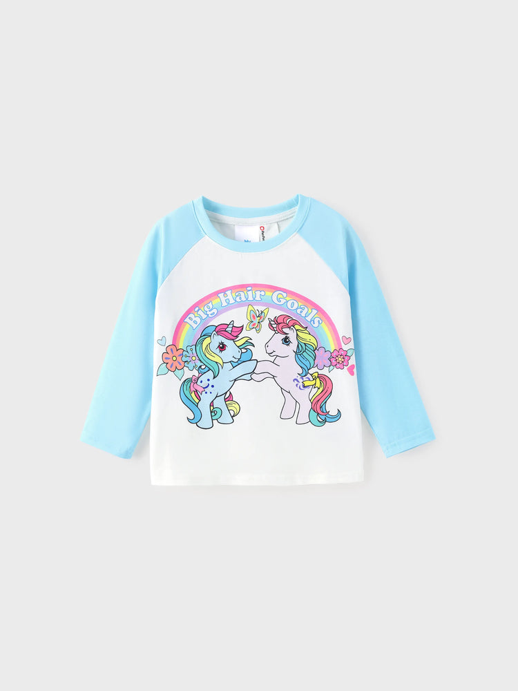 Ensemble pyjama 2 pièces ignifuge My Little Pony pour petite fille, bleu clair