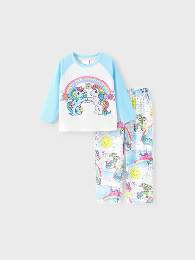 My Little Pony Toddler Girl 2pcs Flame Resistant Pajamas Set Light Blue