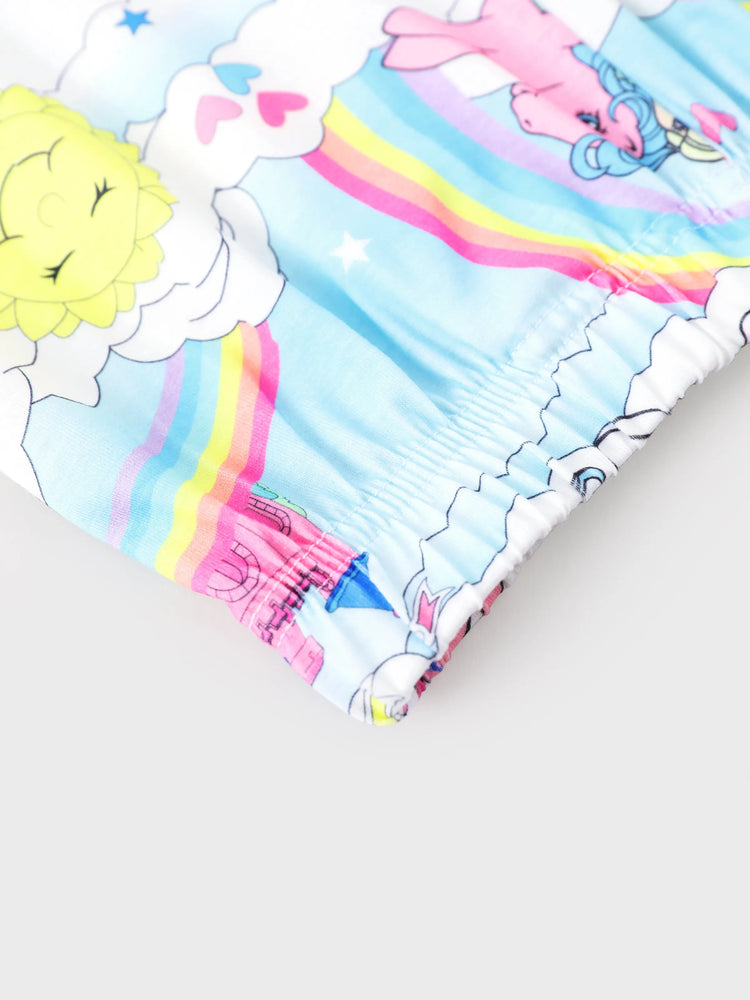 Ensemble pyjama 2 pièces ignifuge My Little Pony pour petite fille, bleu clair