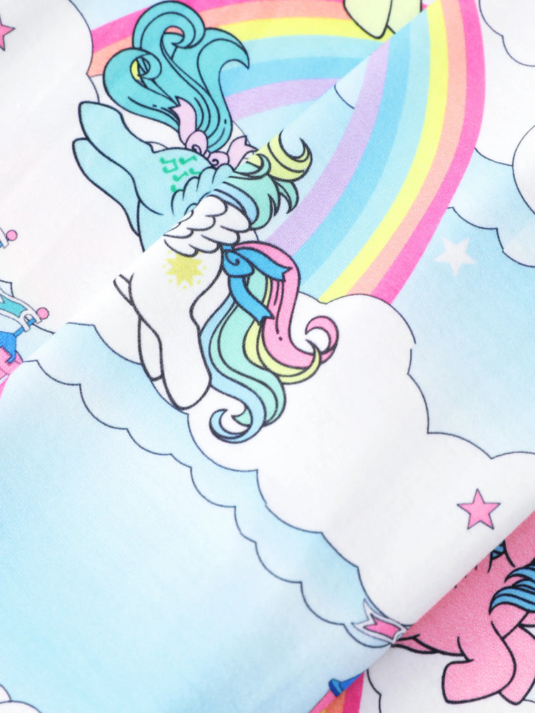 Ensemble pyjama 2 pièces ignifuge My Little Pony pour petite fille, bleu clair