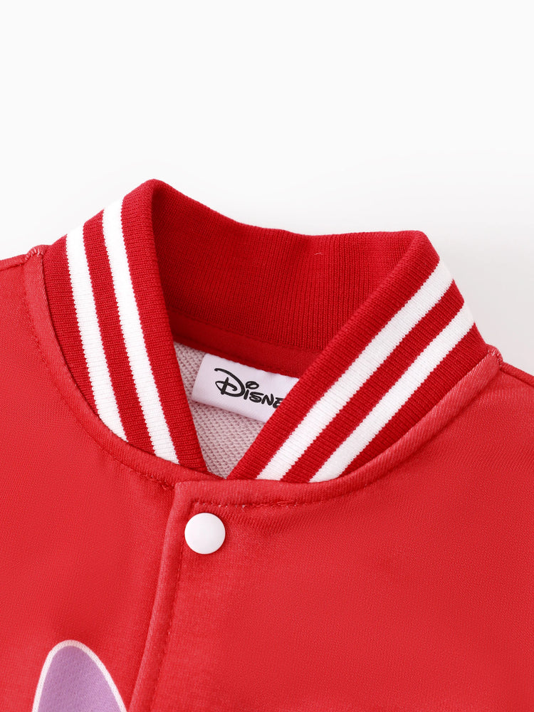 Disney Stitch Toddler/Kids Boy Christmas Colorblock Bomber Jacket Red
