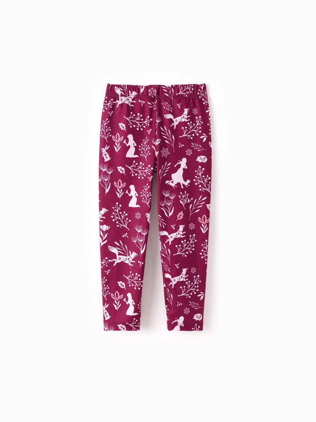 Conjunto de 2 piezas de top y leggings con volantes y estampado floral de Anna para niña pequeña de Disney Frozen, color rojo