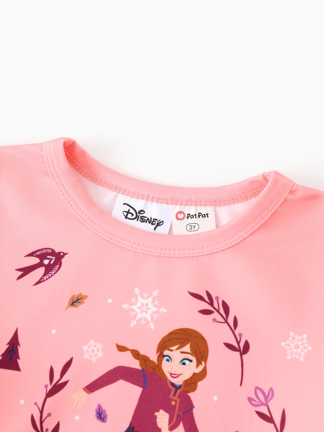Conjunto de 2 piezas de top y leggings con volantes y estampado floral de Anna para niña pequeña de Disney Frozen, color rojo