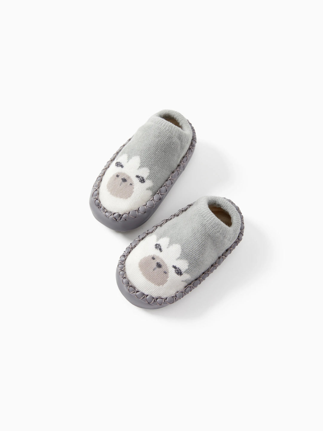 Baby Animal Print Antiskid Shoe Socks Grey
