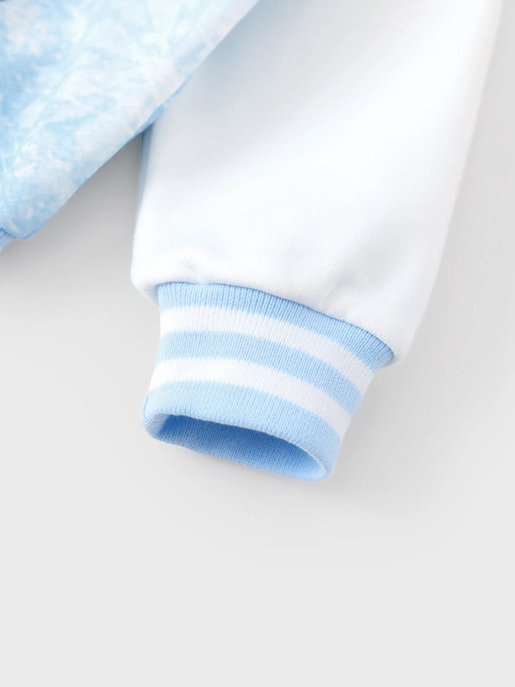 Blouson aviateur imprimé flocons de neige Elsa Disney La Reine des Neiges pour petite fille, bleu