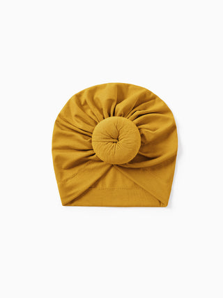 Baby / Toddler Sweet Solid Knot Newborn Hat Ginger