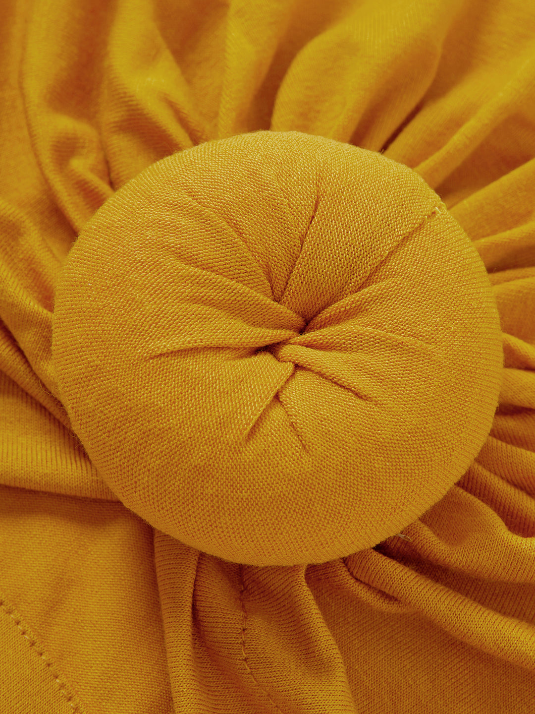 Gorro de bebé/niño pequeño con nudo sólido para recién nacido, color jengibre