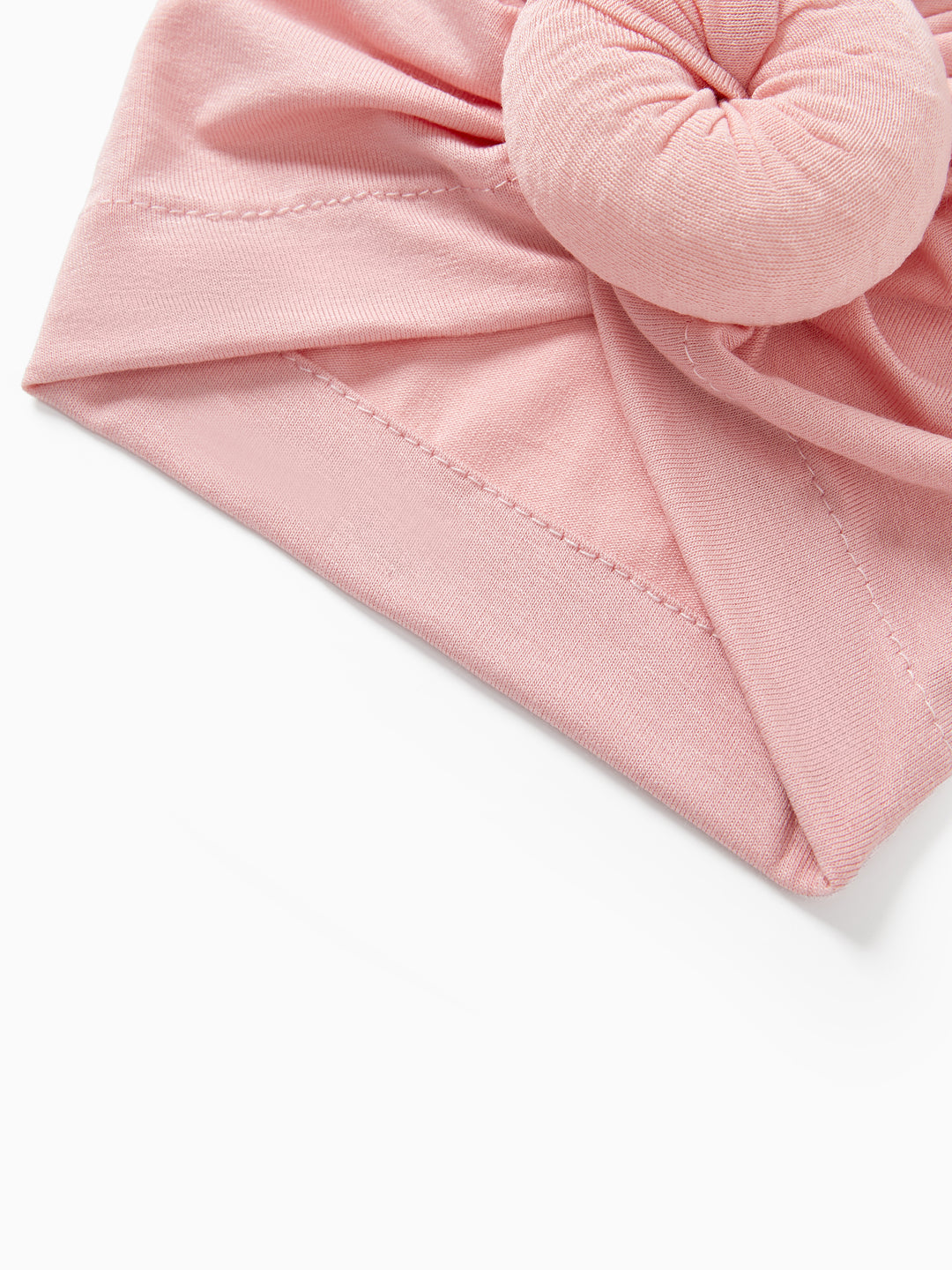 Gorro de bebé/niño pequeño con nudo liso, color rosa