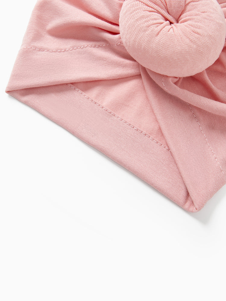 Baby / Toddler Sweet Solid Knot Newborn Hat Pink